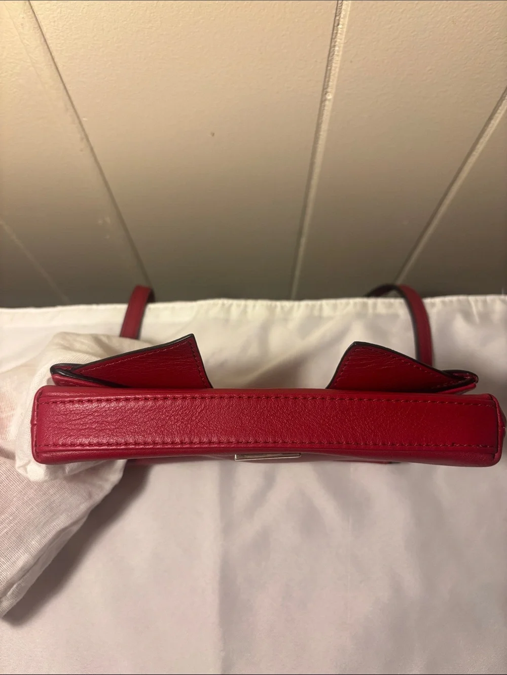 EUC Kate Spade Dynasty Red Leather Aster Montrose Avenue Bow Crossbody Bag